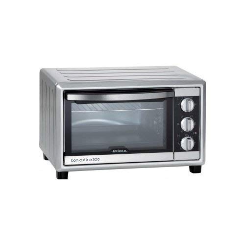 Ariete 985 Bon Cuisine 300 – Forno elettrico ventilato, Dimensioni interne: 355x305x275 mm, 30 Litri, 1500W, 6 posizioni cottura, Timer 60′, Silver