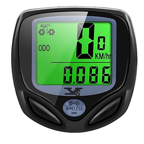 Contachilometri Bici Senza Fili,YS Computer di bicicletta,Impermeabile bici computer per Tachimetro Bici Wireless Ciclocomputer con Display Retroilluminato,la Distanza di Tracciamento,Velocità