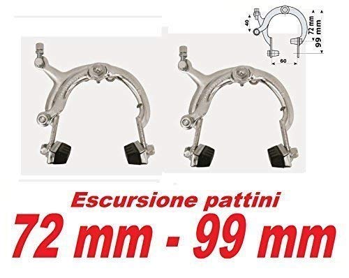 Coppia Ganasce Freno Anteriore + Posteriore in Acciaio per bicicletta Vintage – Graziella