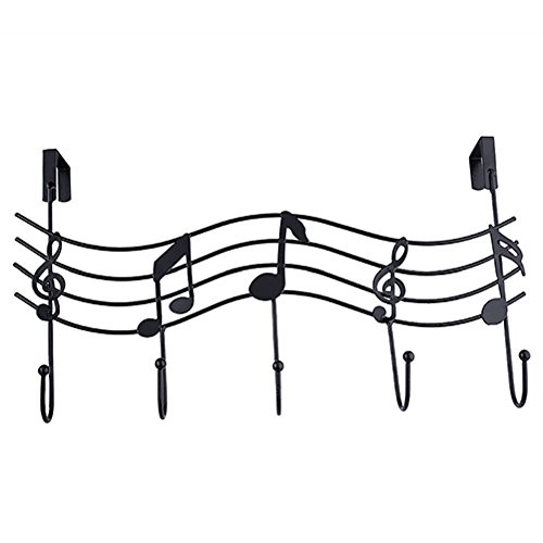 Dragonaur vintage Music note metallo gancio appendiabiti cappello bag organizer Holder Wall Decor