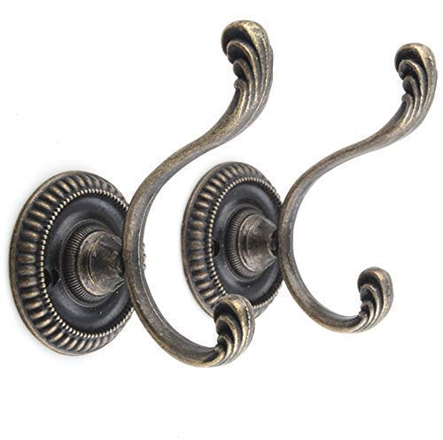 Gwill 4pezzi vintage ganci appendiabiti da parete ganci appendiabiti da parete decorativo per asciugamano cappello cappotto chiave con 8pezzi viti