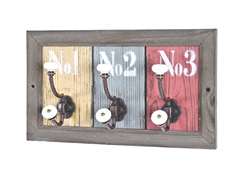 Haku Moebel 14907 Garderobe da Parete Legno Vintage 10 x 36 x 21 cm