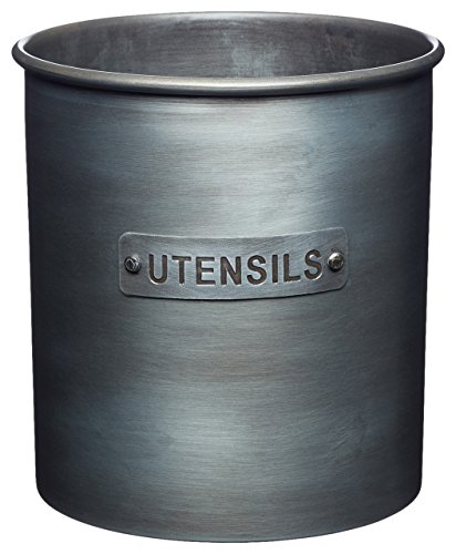 Kitchencraft Industriale da Cucina in Stile Vintage in Metallo portautensili, 13.5 x 14.5 cm (14 x 14 cm)