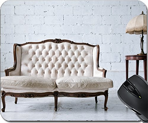 Msd Natural rubber mouse pad mouse pad/tappetino design 14899780 bianco in vera pelle stile classico divano in vintage Room con lampada da scrivania