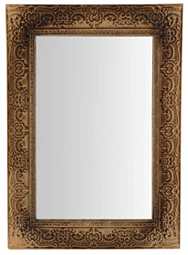 my-goodbuy24 – Specchio da Parete in Legno, Stile Vintage, 38 x 27 cm
