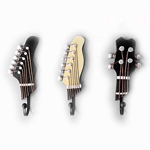 OFKPO 3 Pezzi Ganci Appendiabiti Creative Vintage – Forma di Chitarra