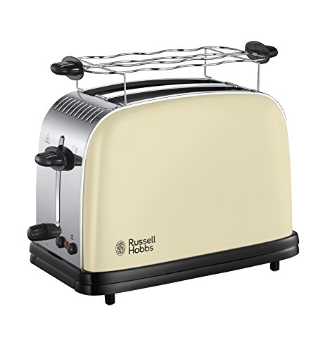 Russell Hobbs Classic Tostapane, 1100 W, Acciaio Inossidabile, 2 Scomparti, Crema