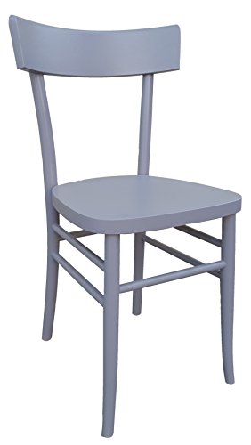 SEDIA IN LEGNO NUOVA GIA’ MONTATA MODELLO MILANO VINTAGE (grigio platino ral 7036)