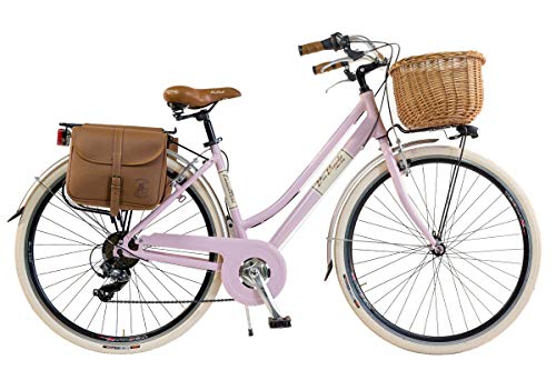 Via Veneto by Canellini Bicicletta Bici Citybike CTB Donna Vintage Retro Via Veneto Alluminio Rosa Taglia 46
