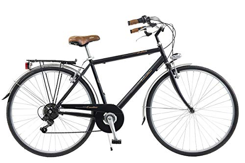 Via Veneto by Canellini Bicicletta Bici Citybike CTB Uomo Vintage Retro Via Veneto Acciaio Nero Taglia 54