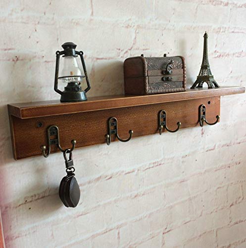 Vintage 4 Ganci Appendiabiti da Muro Montato da PareteAttaccapanniBella Porta dingresso Grucce per la casa Ufficio Giacca Sciarpa cremaglieraA 60x10x11cm24x4x4inch