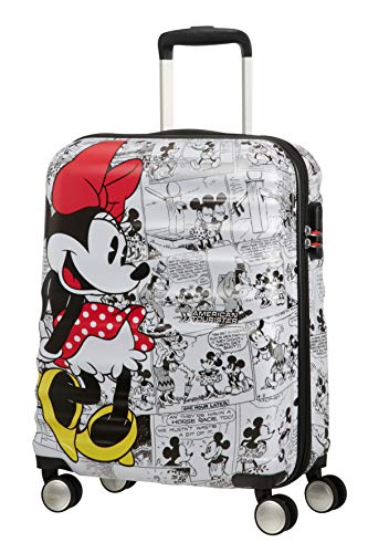American Tourister Wavebreaker Disney Comics Spinner S Valigia per Bambini, 55 cm, 36 L, Multicolore (Minnie Comics White)