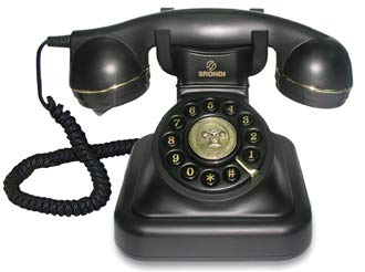 Brondi Vintage 20 Telefono Fisso, Nero