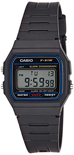 Casio Orologio Unisex Digitale con Cinturino in Resina F-91W-1YER