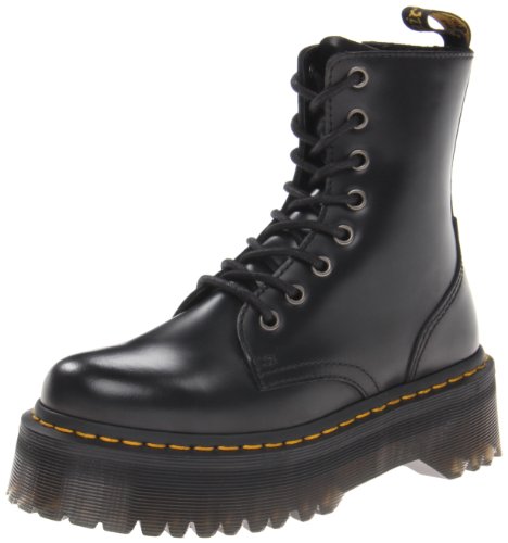 Dr. Martens Jadon, Scarpe Stringate Basse Brogue Unisex-Adulto, Nero (Black Polished), 40 EU