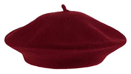 EOZY-Vintage Baschi Berretti Ragazza Cappello da Donna Stile Francese Rosso