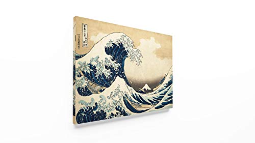 Panorama® Quadro su Tela Canvas Hokusai La Grande Onda di Kanagawa 30x21cm | Stampa su Tela Telaio Alta qualità | Quadri Moderni Soggiorno | Stampe Moderne Vintage | Decorazione Parete Giapponese