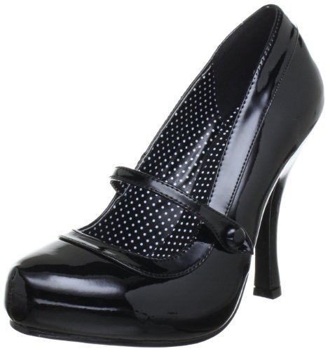 PleaserPinUp Couture CUTIEPIE-02 – Scarpe con Tacco Donna, Nero (Blk pat), 39