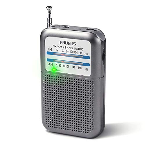 PRUNUS DEGEN-DE333 Portatile Mini transistor Radio FM/AM(MW) tascabile, eccellente ricezione, Manopola di Sintonizzazione con l’Indicatore di segnale. Supporta batterie sostituibili (AAA)