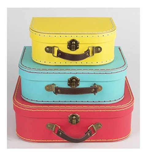 Sass & Belle Brights (Set of 3) Retro Suitcases [Edizione: Regno Unito]