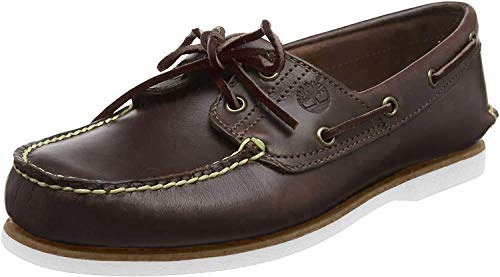 Timberland Classic 2 Eye, Scarpe da Barca Uomo, Marrone (Dark Brown Smooth 214), 43 EU