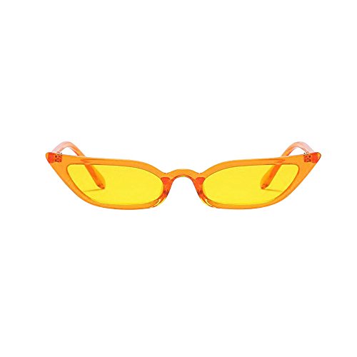 Topgrowth Occhiali da Sole Cat Eye Donna Vintage Piccola Cornice UV400 Occhiali da Donna Retro Eyewear Sunglasses (Giallo)
