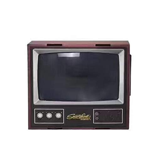 TV Vintage Telefono Cellulare Smartphone Schermo Lente d’Ingrandimento Amplificatore Video espansore allargato Stand per Video TV Show – Nero
