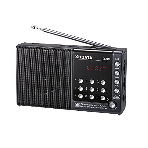 XHDATA® D-38 FM-Stereo / MW / SW / MP3-Player / DSP Vollband Radio D38 (gray)
