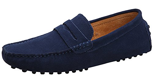 YAER Classic Scarpe da Uomo Mocassini Slip On Penny Loafers (Blu Suro EU44)