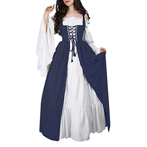YU’TING ‿ Vestito Medievale Donna Costume Cosplay Principessa Medievale Vestito Donna Vintage Abito Lungo Cosplay Partito Costume