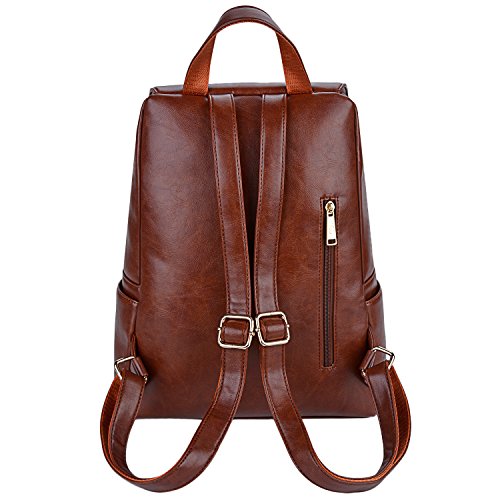 Zaino Donna, Coofit Zaino Vintage Grande Capacità Zaino Casual Marrone