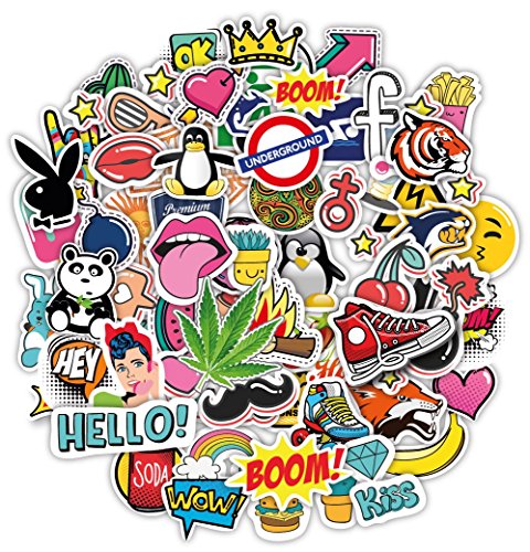 100 Adesivi stickerbomb Graffiti MacBook iPhone Skateboard Decalcomanie in Vinile Decalcomanie Pop Art Adesivi Assortiti Pacco Snowboard Valigia valigie iPhone Adesivi paraurti Bici Auto Bomb Pack