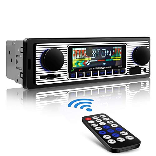 Aigoss Autoradio Bluetooth Vivavoce Stereo Auto Audio Ricevitore MP3 Microfono Integrato Potenza 4x60W FM Radio Supporto AUX e USB, SD e Telecomando