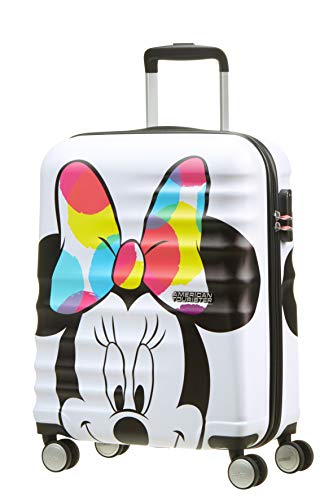 American Tourister Wavebreaker Bagaglio a Mano Disney, Spinner S (55 cm – 36 L), Bianco (Minnie Close-Up)
