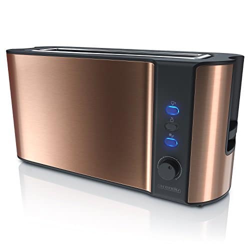 arendo  Tostapane Modello Frukost  Automatico e Completamente Regolabile  Accessoriato  Design Rame