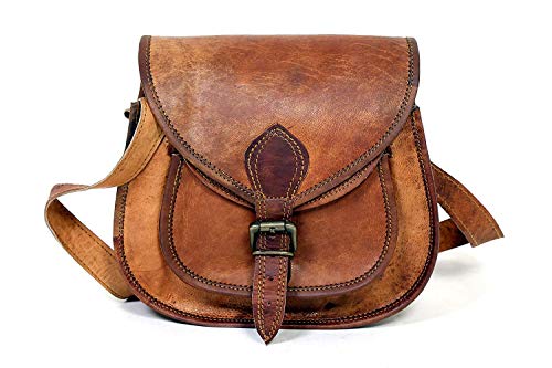 Borsa a mano da 9″in vera pelle da donna, borsa a tracolla in pelle per donna