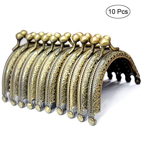 BROADREAM Chiusure di Borsa/Portafoglio,Chiusure Clasp para Portafoglio Borsa a Mano,10 Pezzi 8.5cm DIY Borsetta Vintage Accessori Maniglia per Borse