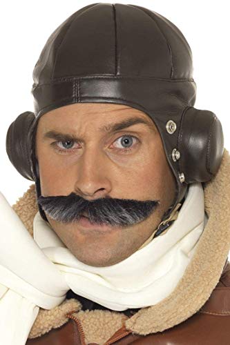 Cappello da aviatore marrone in simil pelle