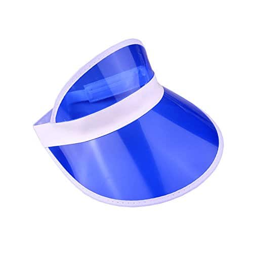 Cappello unisex stile vintage anni 80 neon visiera parasole cappello da golf tennis cervo poker party Blu Etichettalia unica