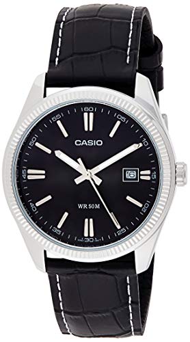 Casio Orologio Analogico al Quarzo Uomo con Cinturino in Pelle MTP-1302L-1AVEF