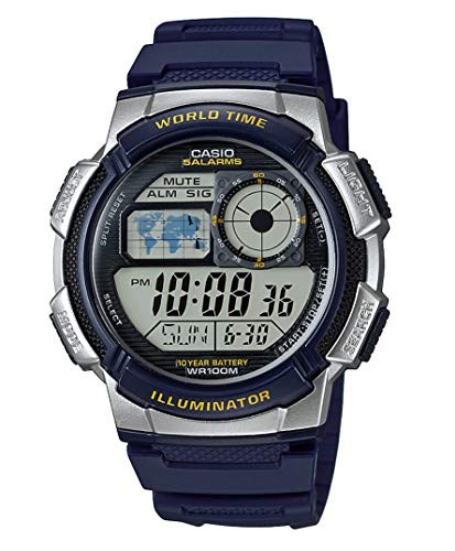 Casio Orologio Cronografo Digitale Uomo con Cinturino in Resina AE-1000W-2AVEF