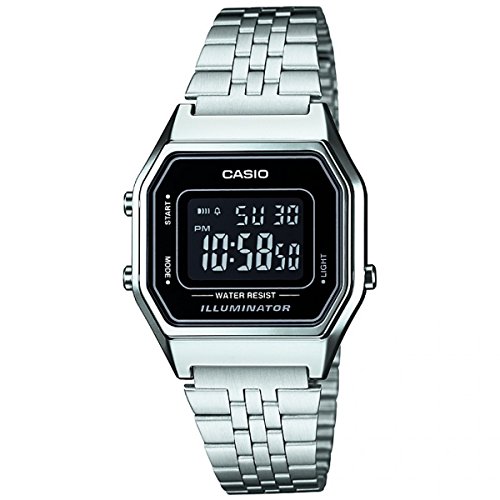Casio Orologio Digitale al Quarzo Donna con Cinturino in Acciaio Inox LA680WEA-1BEF