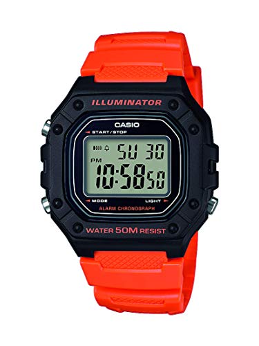 Casio Orologio Digitale Quarzo Uomo con Cinturino in Resina W-218H-4B2VEF
