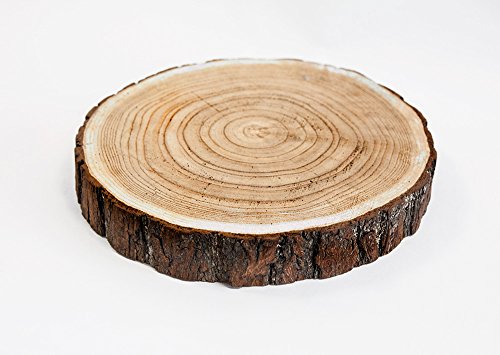 Centrotavola vintage a forma di pezzo di tronco di legno rotondo di dimensioni medie, rustico, ideale per Natale e matrimoni