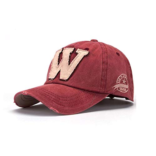 CheChury Cappellini con Visiera da Baseball Cappellini Unisex Donna Vintage Estivo Snapback Baseball Regolabile Cappello Cotone Berretto Lettere W