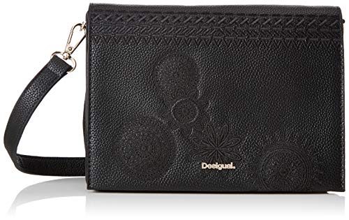 Desigual Bols_Dark Amber Imperia, Borsa a Tracolla Donna, Nero (Negro), 10x16x23 centimeters (B x H x T)