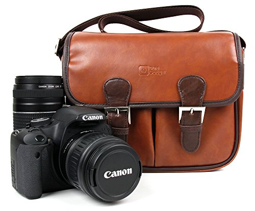 DURAGADGET Borsa Unisex per Canon EOS 1300D / Rebel T6 | 700D | 750D | 100D | 80D | 6D | M3 | 400D | 1200D – con Tracolla Regolabile – Design Vintage