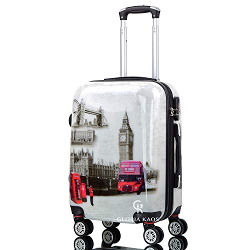 Gloria Kaos  Trolley Bagaglio a Mano Valigia Ultra Leggero In Policarbonato Flessibile 55cm