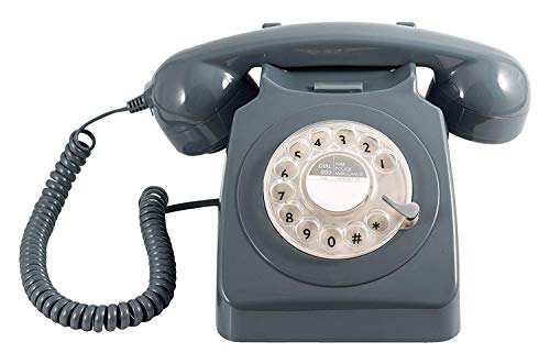 GPO GPO746RGY 746 Desk Phone Rotary Dial Grey