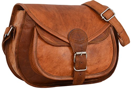 Gusti Borsa a Tracolla in Pelle – Evelyn Borsa a Spalla Borsa da Donna Piccola in Vera Pelle Marrone